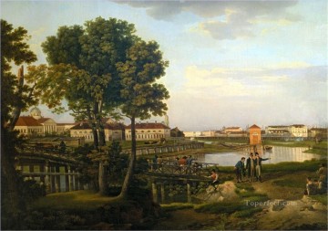 150の主題の芸術作品 Painting - サンクトペテルブルクのペトロフスキー島からの眺め シルベスター・シチェドリンの風景